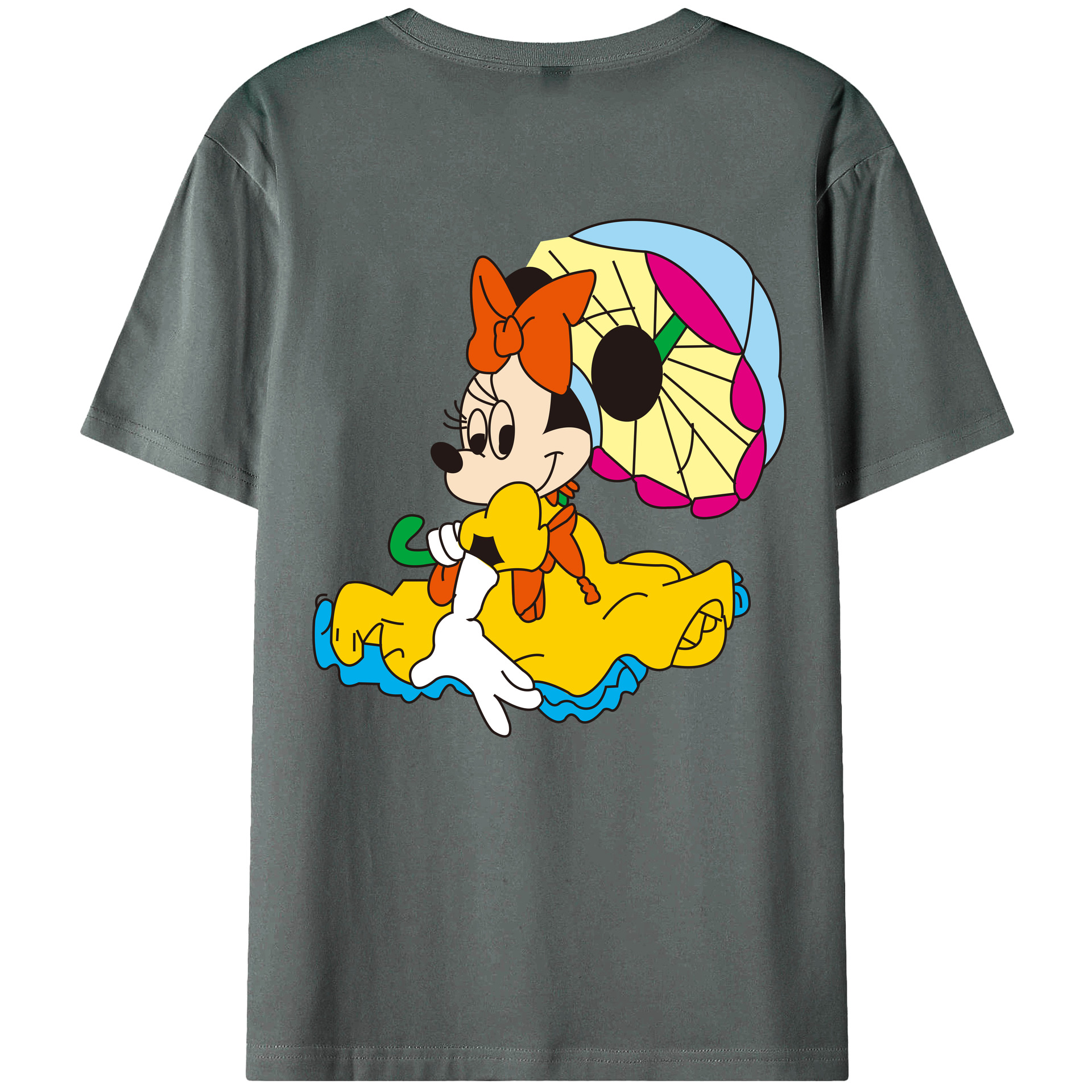 （画像用） ミッキーマウス Mickey Mouse 綿100％半袖Tシャツ（背面プリント）